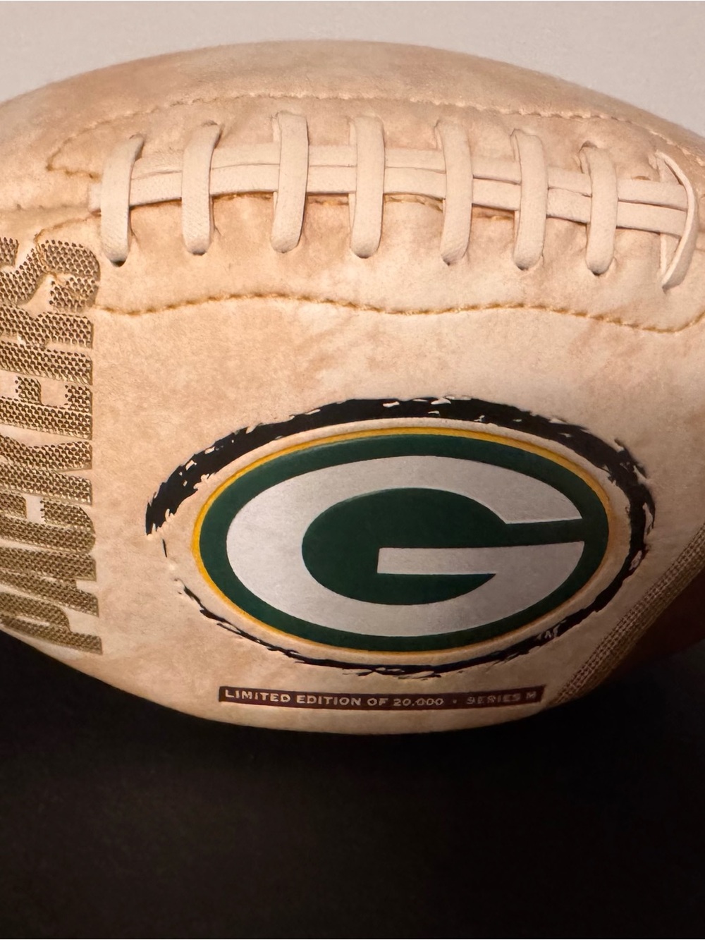 Vintage-Style Distressed Green Bay Packers Football Series M Limited Edition